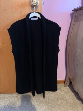 Kokun black sweater vest XS cashmere